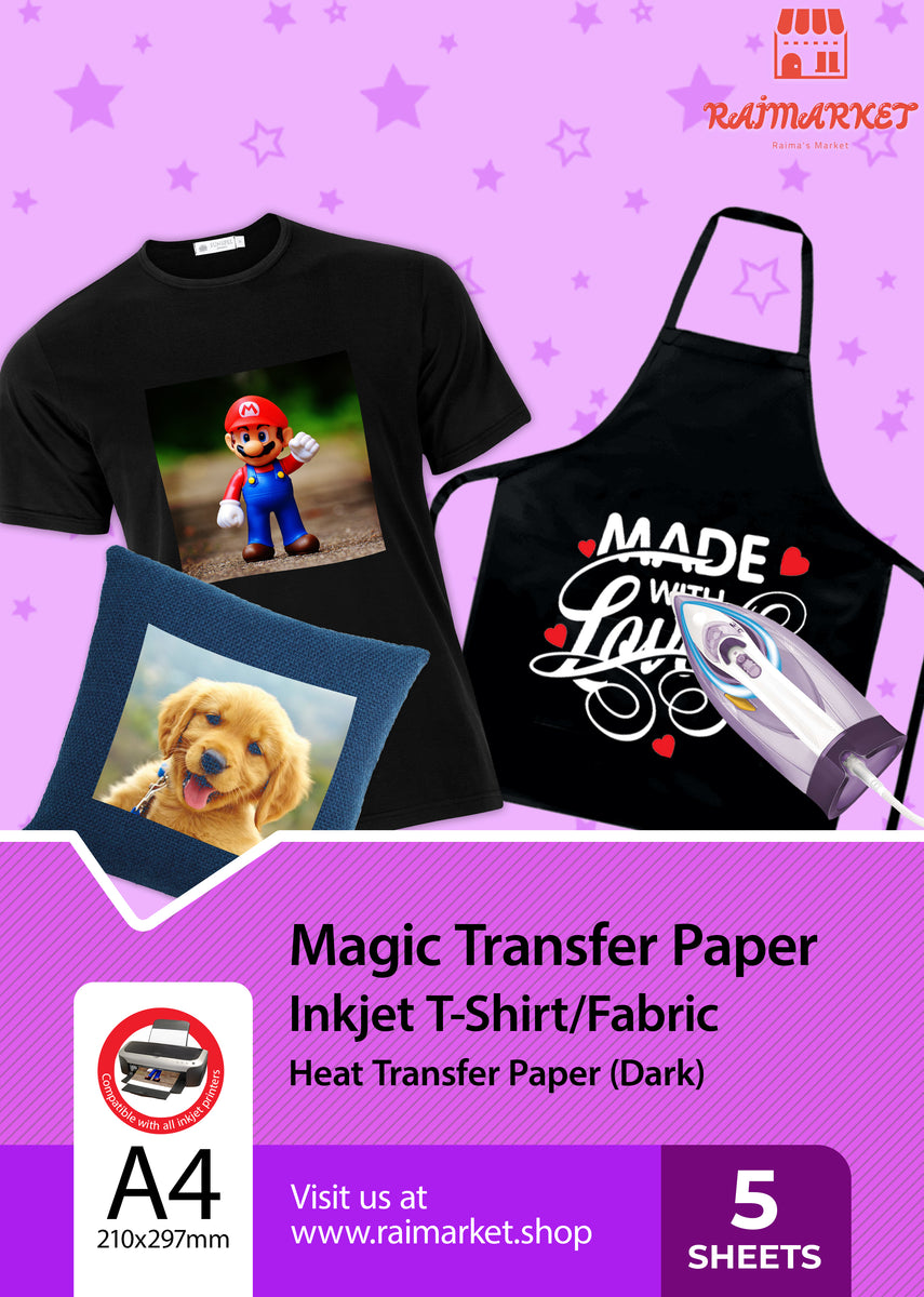 Transfer Paper Combo (5 Light +5 Dark) Sheets – Raima's Market