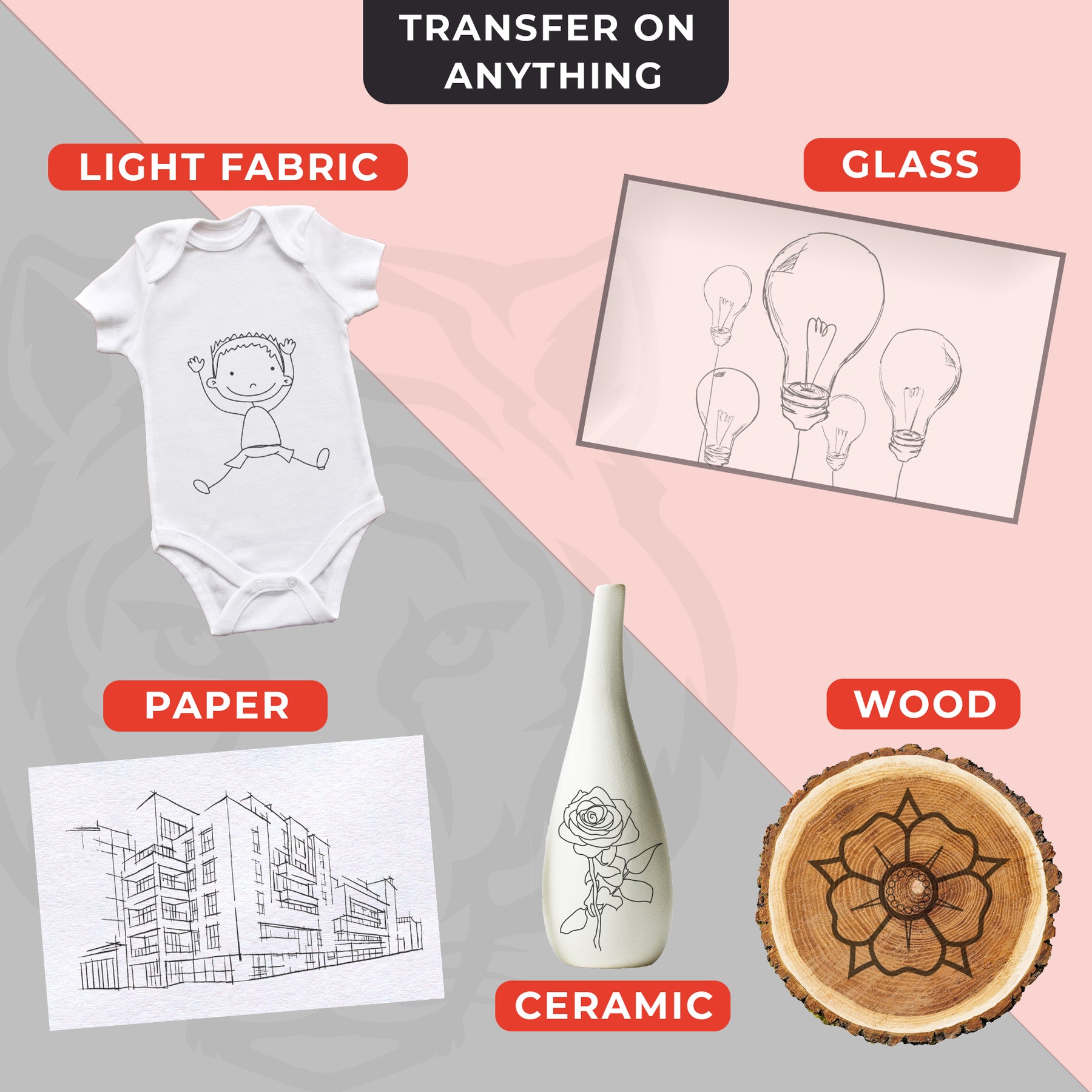 Transfer Paper Combo (5 Light +5 Dark) Sheets – Raima's Market